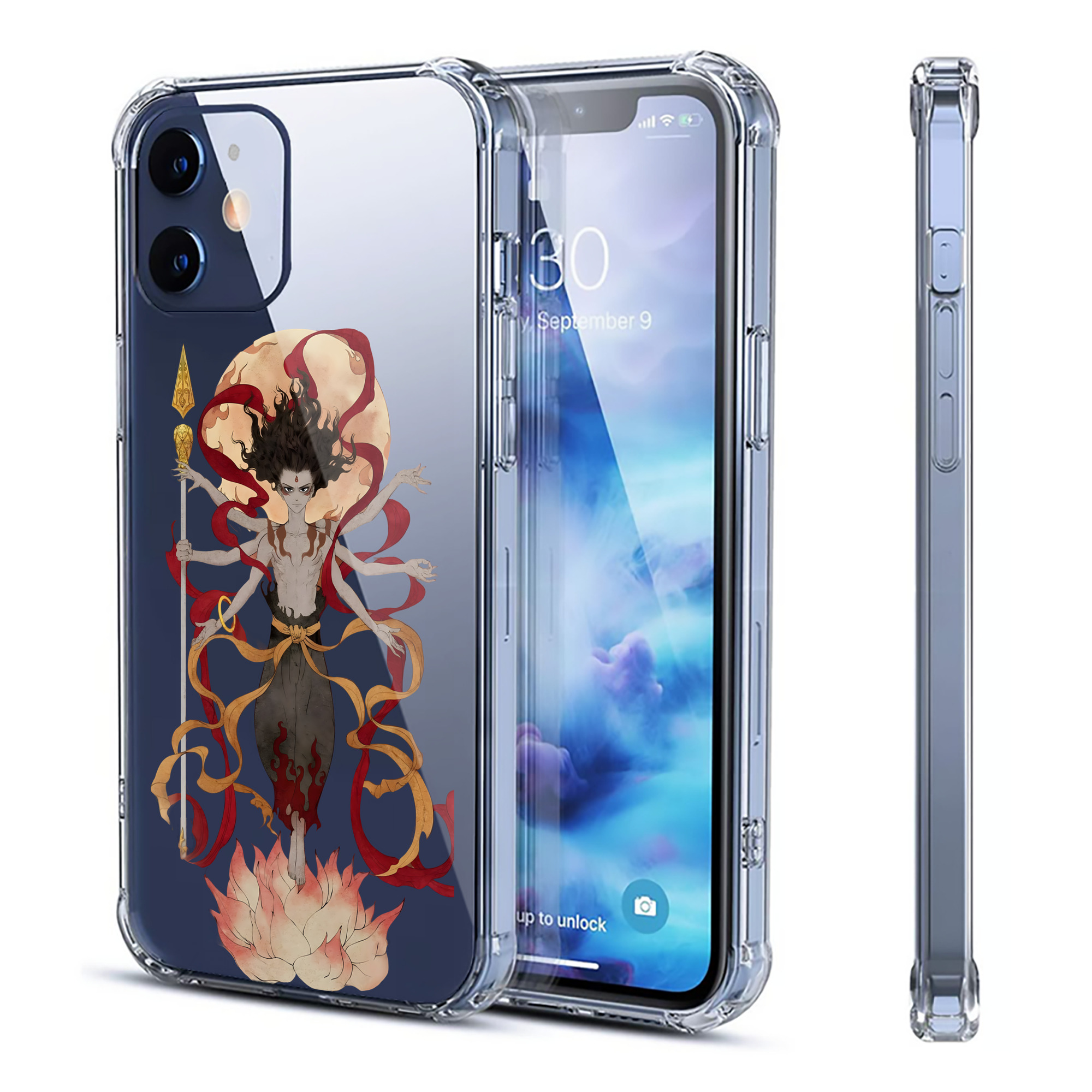 （画像用） Ne Zha 2 ナタ 魔童の大暴れ 【iPhone 12シリーズ対応】透明スマホケース（クリアソフトケース）